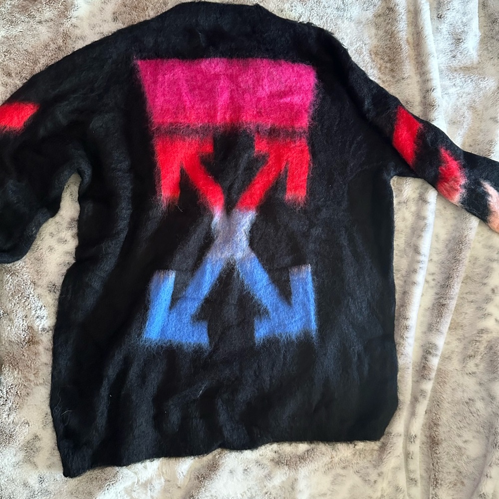 Off-White Mohair Brushed Sweater
